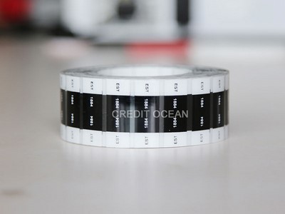 Acetate film with logo